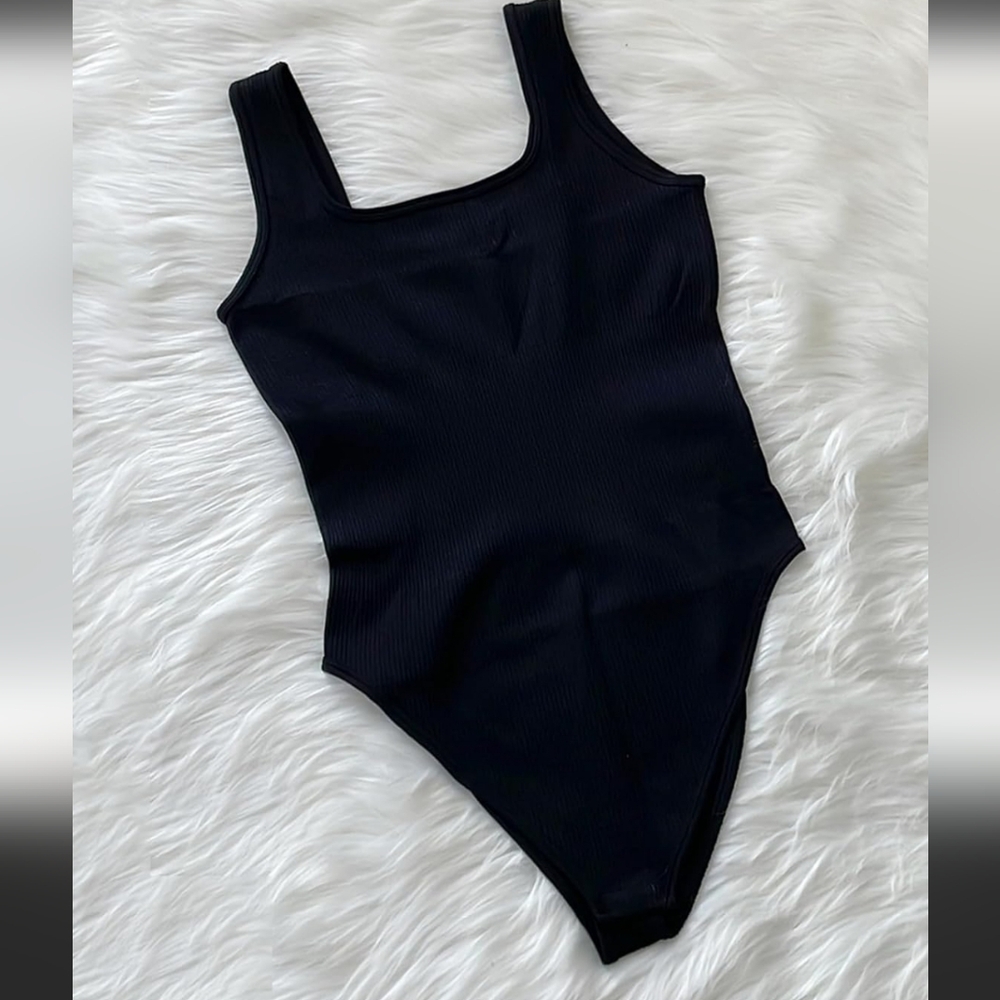NANKEY STAR Tank Tops Bodysuits Ribbed Sleeveless Square Neck Shapewear New
